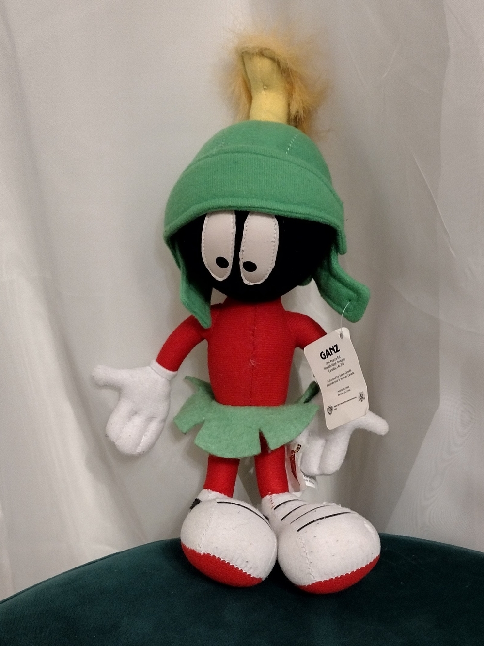 GANZ Marvin the Martian Plush - Red, Green, Black, White, Yellow
